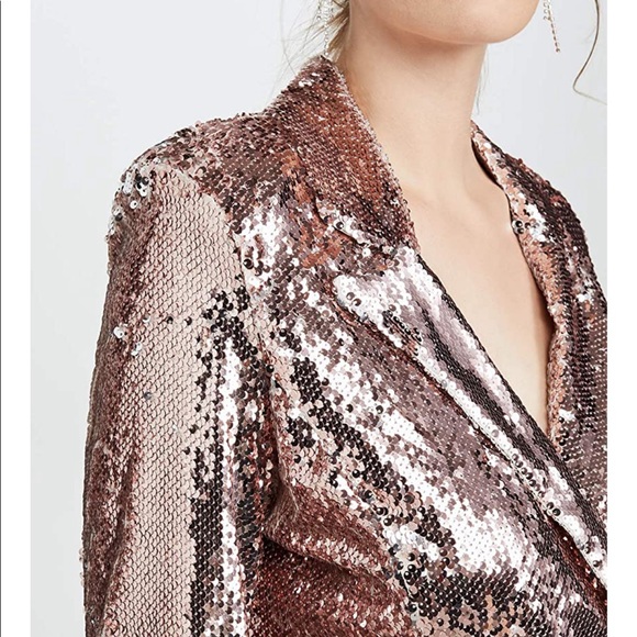 Endless Rose Sequin Blazer Rose Gold - Picture 5 of 6